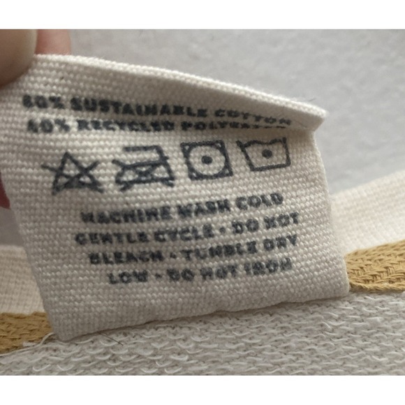 Landmark Project Unisex Sweatshirt Give a Hoot Don't Pollute Cream Sz Medium - Picture 5 of 5